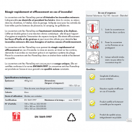 Feuerlöschdecke FlameStop125 - 100x125cm