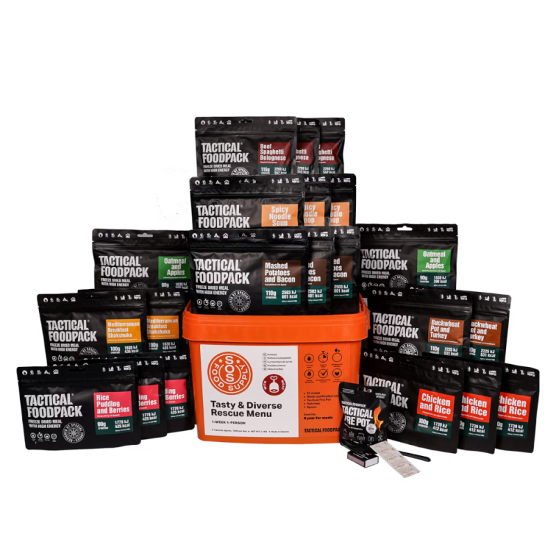 Tactical Foodpack - SOS assortiment d’aliments avec viande