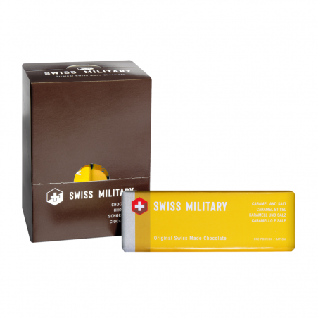 Swiss Military - Chocolat militaire - Caramel et sel - 180 x 50g