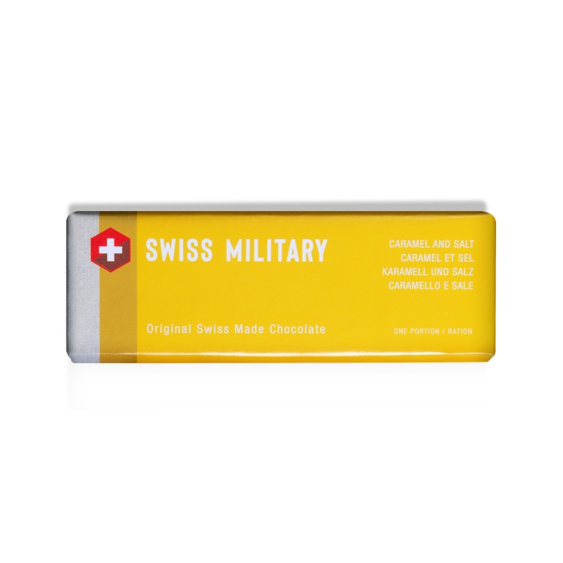 Swiss Military - Chocolat militaire - Caramel et sel - 50g