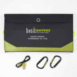 BasicNature - Chargeur solaire - 5 V / 21 W